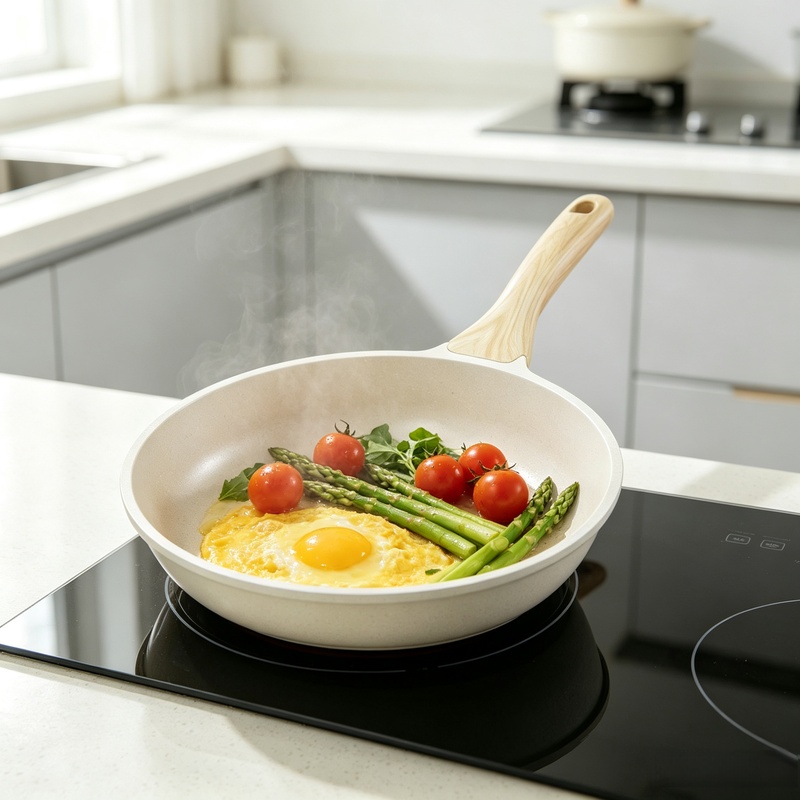 Crepe Pan Nonstick - Ceramic Non‑Stick Wok Saucepan, Wear‑Resistant Universal