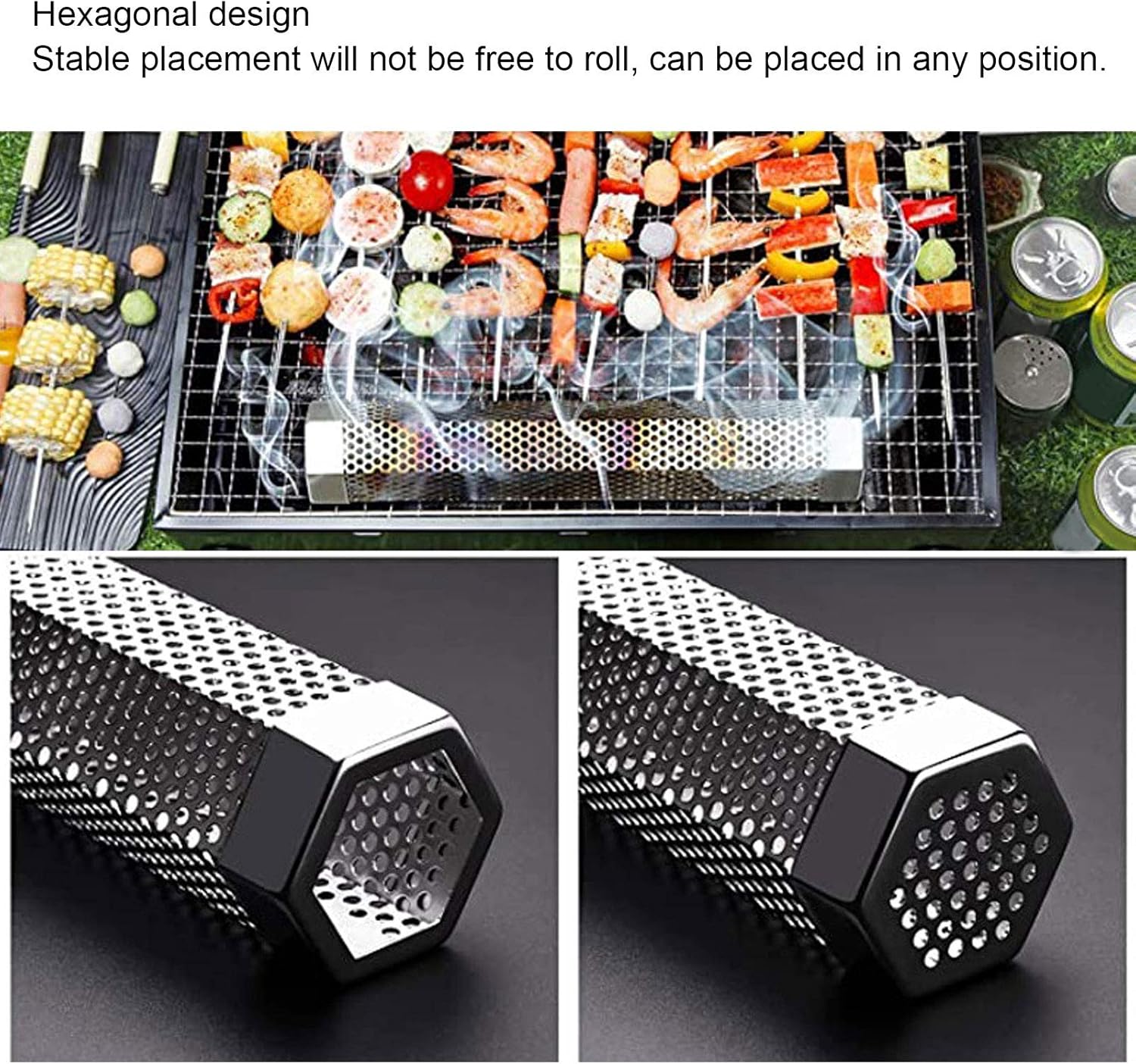 Smoker Box Wood Chip - 6/12 Inch Stainless Steel BBQ Smoker