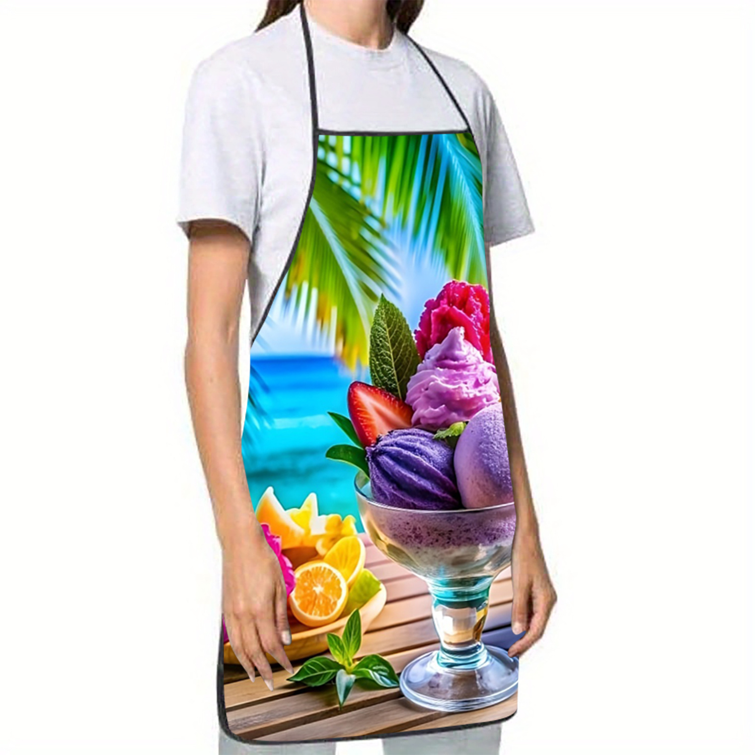 Tropical Ice Cream Fruit Apron - Mom'S Home Cooking review and price