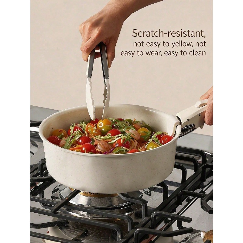5pcs Minimalist Beige Cookware - Home Cooking Meal review and price