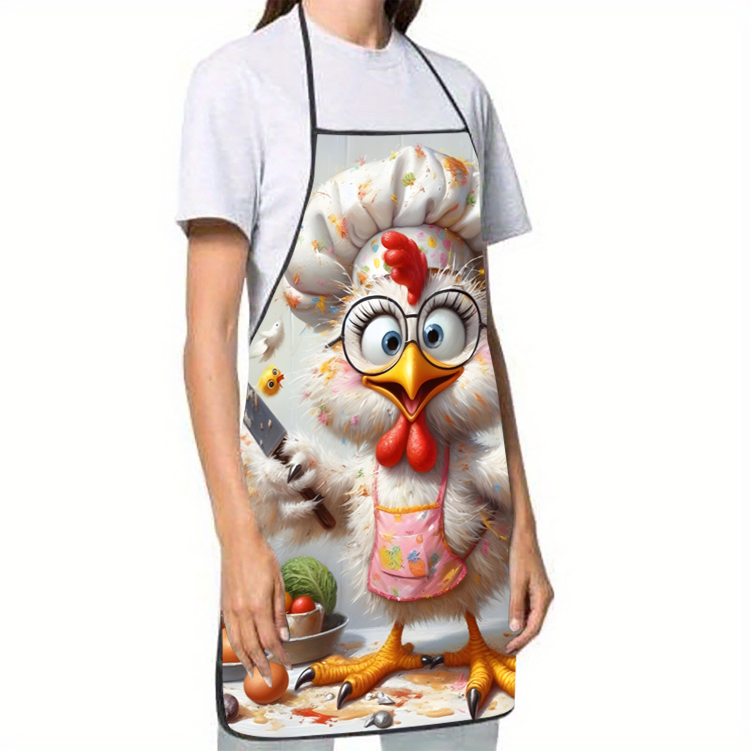 Funny Chef Chicken Apron, Cart - Mom'S Home Cooking review and price