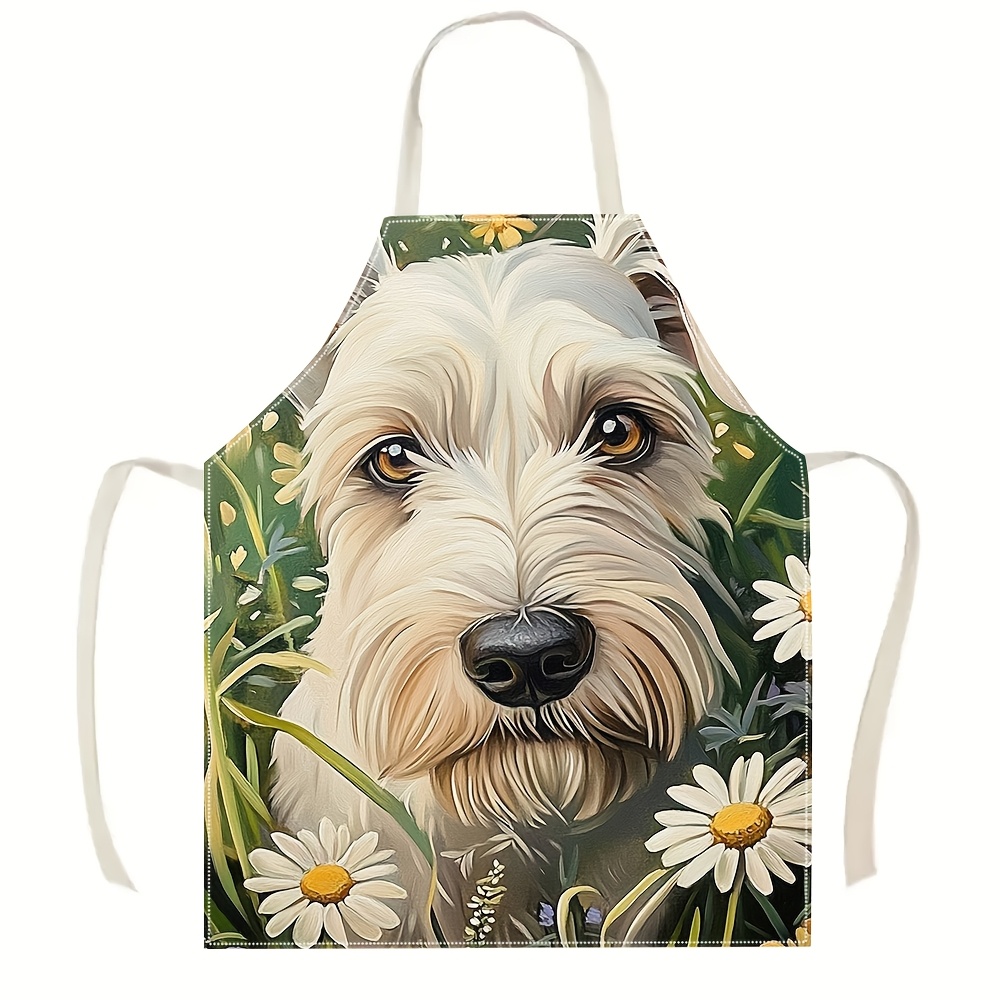 Cute White Dog Apron, Floral P - Mom'S Home Cooking review and price