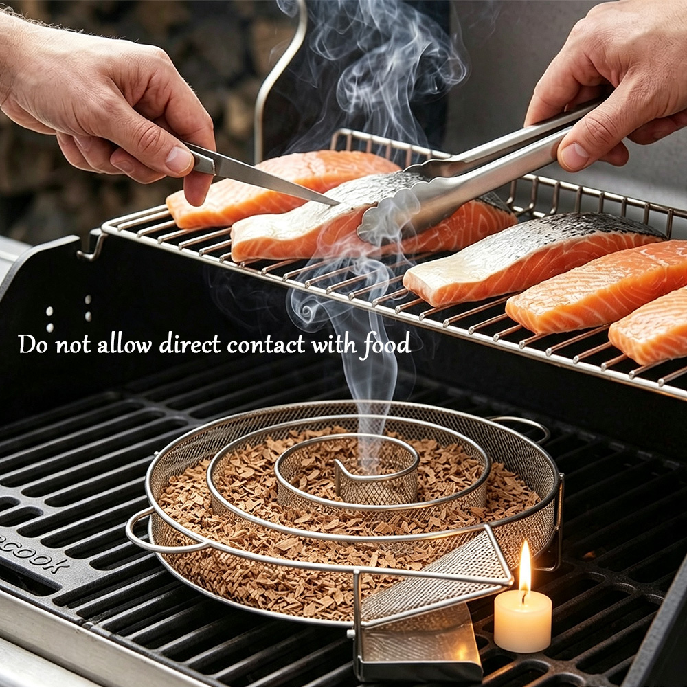 Round Stainless Steel Smoking  - Smoker Box Wood Chip review and price