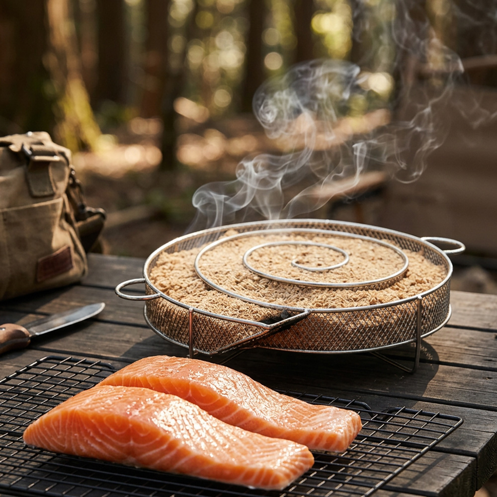Round Stainless Steel Smoking  - Smoker Box Wood Chip review and price