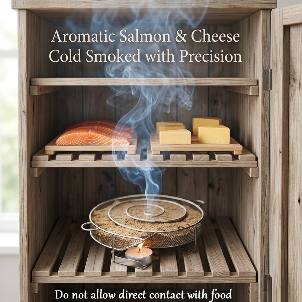 Round Stainless Steel Smoking  - Smoker Box Wood Chip review and price