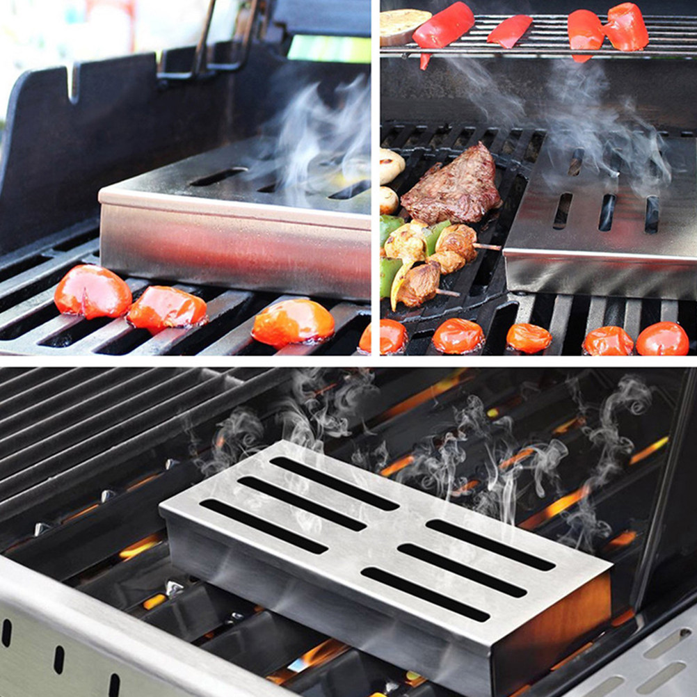 Stainless Steel BBQ Smoker Box - Smoker Box Wood Chip review and price