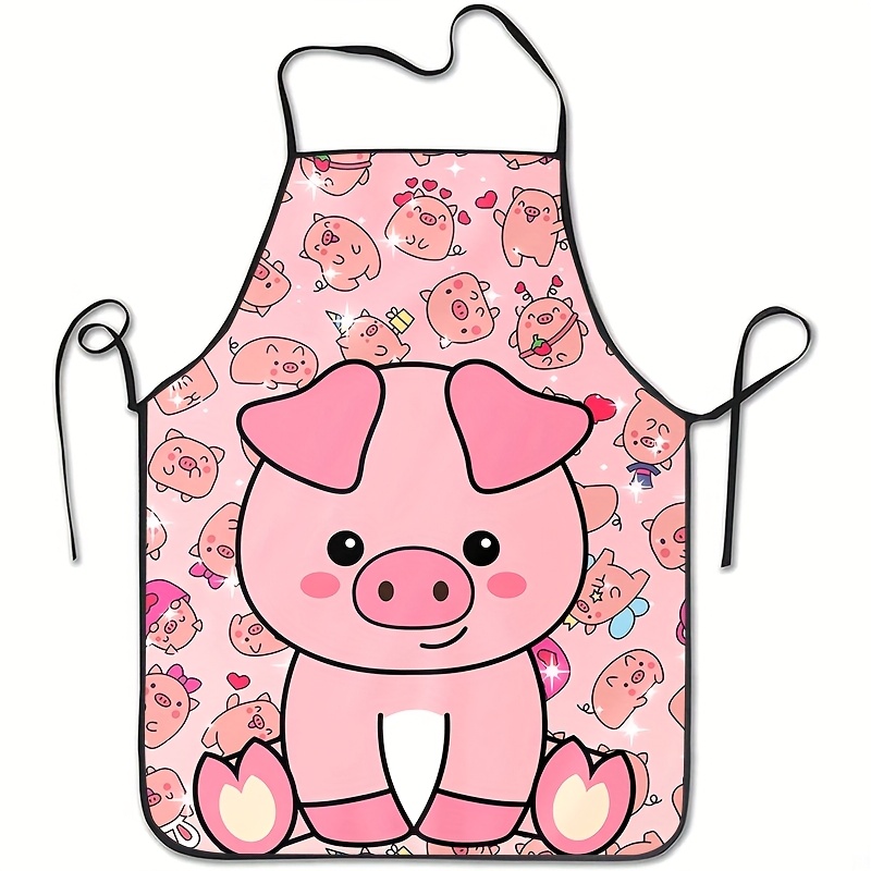 Cute Pink Pig Apron, Kawaii An - Mom'S Home Cooking review and price
